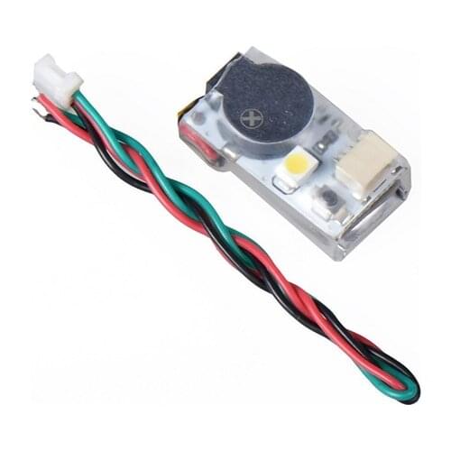 JHE20B 100DB Finder Super Loud Buzzer Tracker Built-in Battery with LED Light for RC FPV Racing Drone Flight Controller