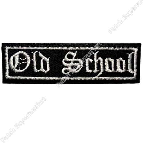 OLD SCHOOL Classic Motorcycle Biker Metal Rock Punk retro sew applique iron on patch Biker Vest Patch free embroidery