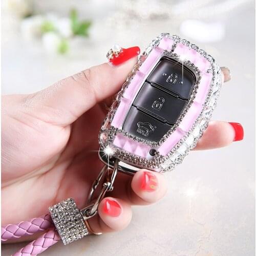 Smart Key Protection Crystal Diamond Car Key Case Cover Auto Key Protect For Hyundai HB20 IX25 IX35 IX45 HB20 i10 i20 i30