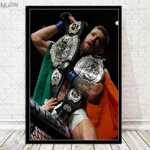 Conor McGregor Hot Poster Champion Boxer Canvas Wall Art Painting Posters and Prints Picture for Living Room Home Decor