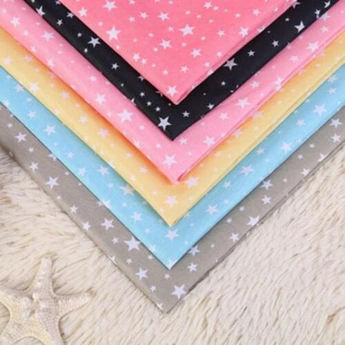 Sewing Material 100 Polyester Fabric Star Pattern Fabric For Diy Apron Or Home Textile Thin And Cheap Tissue T94