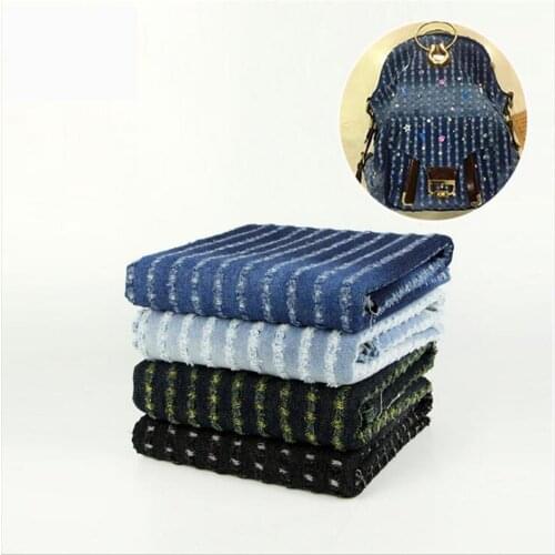 Fashion Punched denim fabric for halter top cotton suit tablecloth decorative gift DIY sewing material by the meter