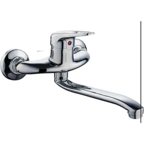 Wall-mounted Length Socket Rotating Hot And Cold Kitchen Sink Faucet Sink Balcony Faucet For Kitchen Accessories Water Tap