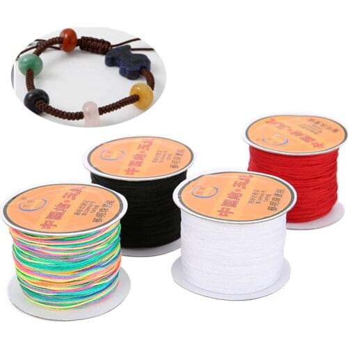 45meter Dia 0.4 0.6 0.8mm Nylon Chinese Knot Macrame Cord String Beading Thread For Bracelet Kumihimo Accessories Jewelry Making