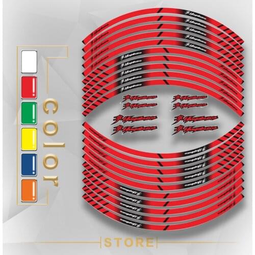 New Motorcycle Tire Reflective stickers inner wheel stripes decoration decals for SUZUKI Houobusa