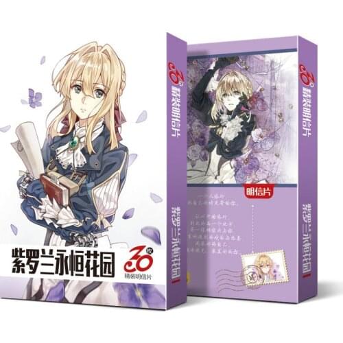 30pcs Violet Evergarden Anime Cards Postcard Greeting Card Message Card