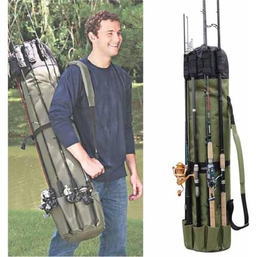 Portable Multifunction Nylon Fishing Rod Bag Fishing Tackle Case Fishing Tools Storage Bag