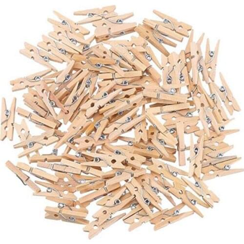 PPYY-150 Pack Mini Wood Clothespins ,Photo Folder for Home School Arts Crafts Decor DIY Craft