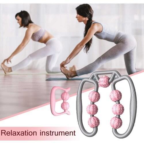 D-Type Massager Ring Clip Leg Muscle Roller Massager Yoga Wheel U Shape Foam Roller Fitness Calf Relaxation Stovepipe Artifact