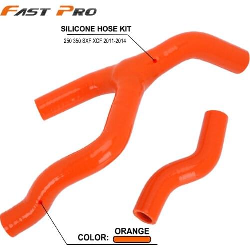 Silicone Radiator Coolant Hose For KTM SX-F XCF 250 350 2011-2014 Enduro Dirt Bike Racing Offroad Motorcycle Motocross