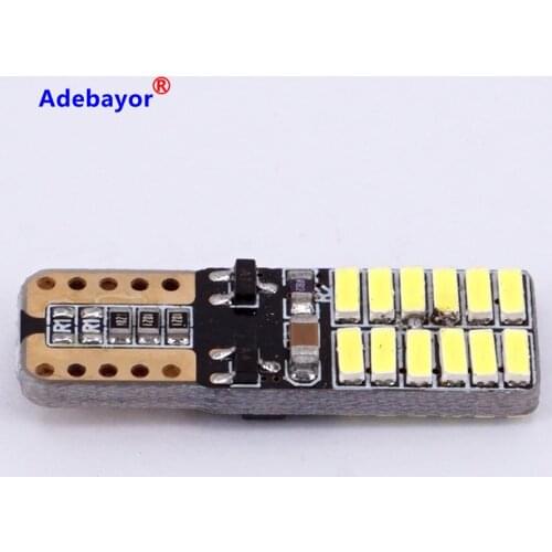 40X T10 LED Auto Lamp Cars From Canbus W5W 4014 24-SMD 8W 6000K Light Independent Bulb Excelente producto 12v