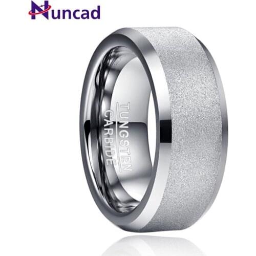 Comfort Fit 8mm Men Women Tungsten Carbide Ring Sandblasted Anel Masculino Accessories Gift AAA Quality