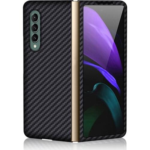 Protective Cover Shell Ultra-thin Carbon Fiber Phone Case Anti-fall for Z Fold3 Mobile Phone Protector