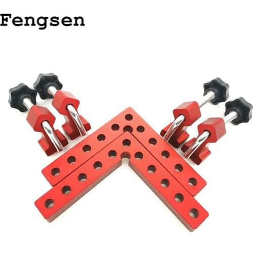 1 set Woodworking Right Angle Positioning Clamps Auxiliary Positioner Corner Clamping Tools Aluminium Alloy Corner Ruler