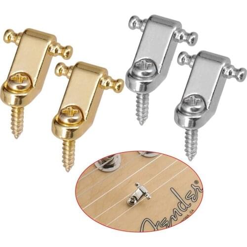 2Pcs Electric Guitar Roller String Trees String Retainer Mounting Guitar Tree Guide With Screws For Fenders Strat Tele ST TL