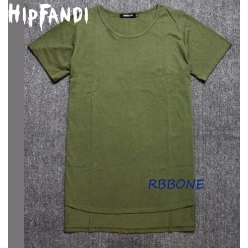 HIPFANDI 2017 Men T Shirt Kanye West New Swag Hip Hop Beats Tee Shirt Long High Low Tee Tyga Mens T Shirts Long High Low Tee