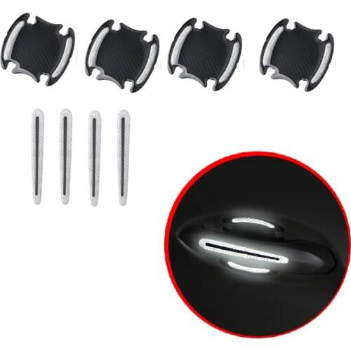 3D Car Reflective Sticker Door Handle Bowl Cover Car Exterior Accessories for Nissan Teana X-Trail Qashqai Livina Sylphy Tiida