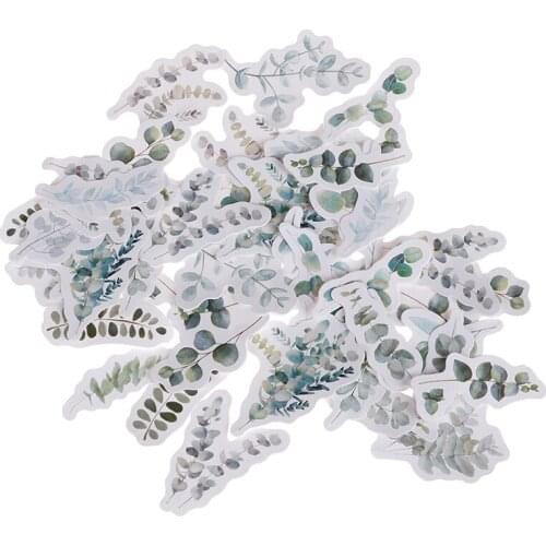 45pcs/box DIY Diary Scrapbooking Seal Stickers Vintage Plants Stamp Stationery Stickers Paper School Stickers Decoration