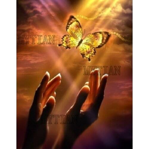 Diamond Embroidery Full square/round drill Scenic Diamond Painting hand butterfly 5D DIY Cross Stitch Rhinestone Decor Home