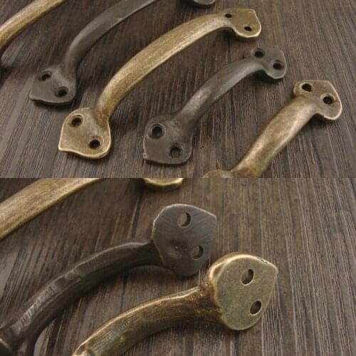 Antique Knobs Brass Handle Drawer Handle,Vintage Furniture Wooden Box Handle,Cabinet Handles,Bronze,Black Knobs,1PC