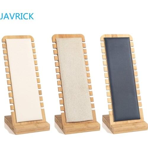 Bamboo Jewelry Display Stand Wood Necklace Easel Showcase Display Holder Stands
