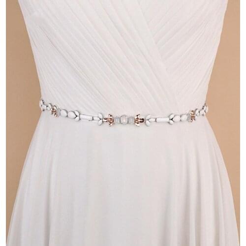 Sparkling Wedding Satin Ribbon Sash Belt Bridal dress Beaded Belts Headbands cinturón de pedrería B49