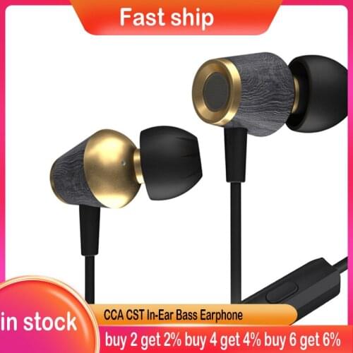 CCA CST HIFI Monitor earphone 10mm Dual Magnetic Dynamic Driver Dynamic Headset Wood Heavy Earpiece for Zsn Pro ZSX ASX ZAX