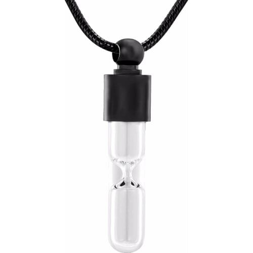 JJ10270 Hourglass Cremation Necklace Hold Ashes Of Loved Ones Memorial Urn Jewelry For Women Men Keepsake Pendant