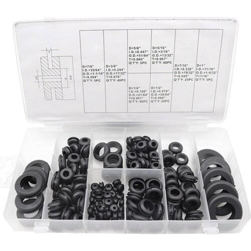 180pcs silicone rubber O-ring repair kit washer sealing waterproof NBR O Ring oil-resistant black Gaskets Assortment Kit Set