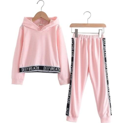 Baby Girls Clothes Sets 2021 New Autumn Spring 2pcs Letter Print Knit Long Sleeve Pullover Tops Pants 2pcs Set Suit Kid Clothing