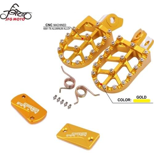 Motorcycle CNC Brake Fluid Reservoir Cover Cap FootRest Footpegs Pedals For Suzuki RMZ RMX 250 450 450Z 2008 2009 2010 2011 2012