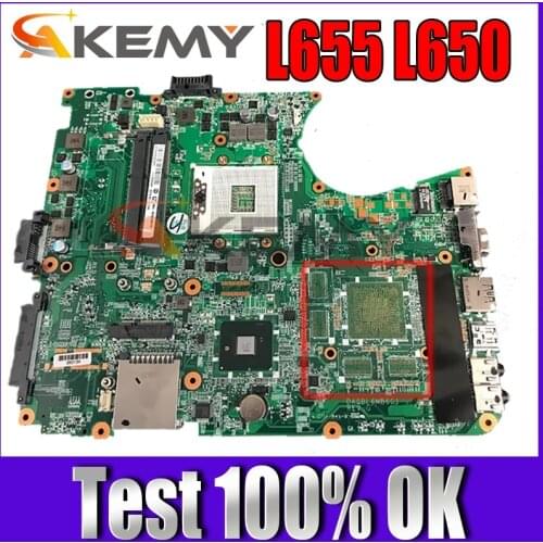 AKEMY laptop motherboard for TOSHIBA Satellite L655 L650 A000075380 31BL6MB0000 DA0BL6MB6G1 Mainboard HM55 DDR3 Free cpu