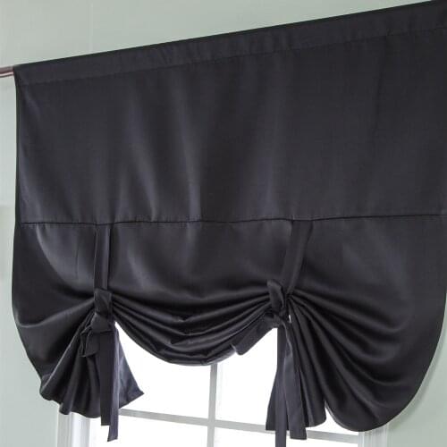 Solid Short Blackout Curtains for Kitchen Window Rod Pocket Top Pink Living Room Kids Bedroom Car Window Treatments Gray Cheap