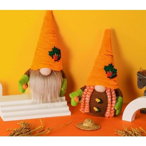 Fall Autumn Gnome Maple Leaf Pumpkin Swedish Nisse Tomte Elf Dwarf Thanksgiving Day Gift