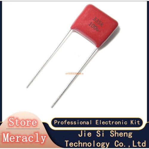 5pcs CBB 100v 3.3UF 335K PITCH 15MM 10% DIP CBB Polypropylene film capacitor
