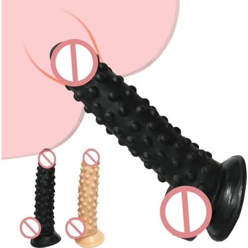Spike Realistic Penis Dildo With Suction Cup Vaginal Stimulate Prostate Massage Anal Plug For Women Gay Silicone Butt Plug