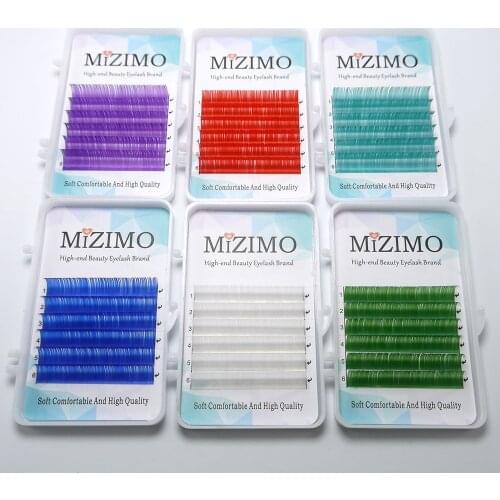 New color grafting eyelashes 0.07/0.1mm 8-15mm white blue green purple pink red natural soft personality quality eyelas