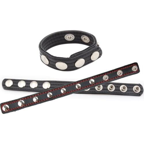 Sex Toys Adjustable Penis Ring Leather Belt for Adults Men Ejaculation Delay Scrotum Ball Mens Cock Ring Male Lasting Cockring