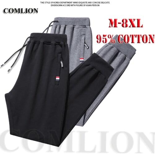 Sportswear Fitness Pants Men Gym Cotton Drawstring Comfortable Elastic Waist Sweatpants Mens Joggers Casual Pants K345