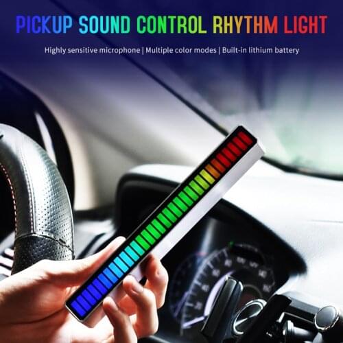 LED Strip Light Sound Control Pickup Rhythm Light Music Atmosphere Light RGB Audio Spectrum Bar Ambient DJ LED Display Lamp