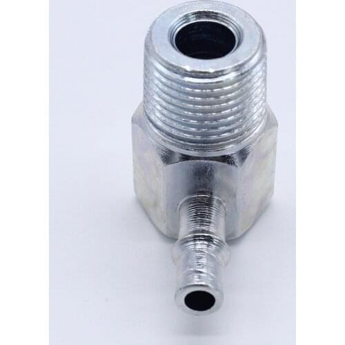 Zinc Steel Intake Manifold Vacuum Fitting 3/8" NPT to 1/4" Barb Hose Nipple