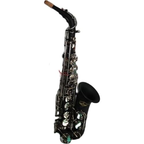 HIgh grade professional matte black color body silver Plated key alto saxophone