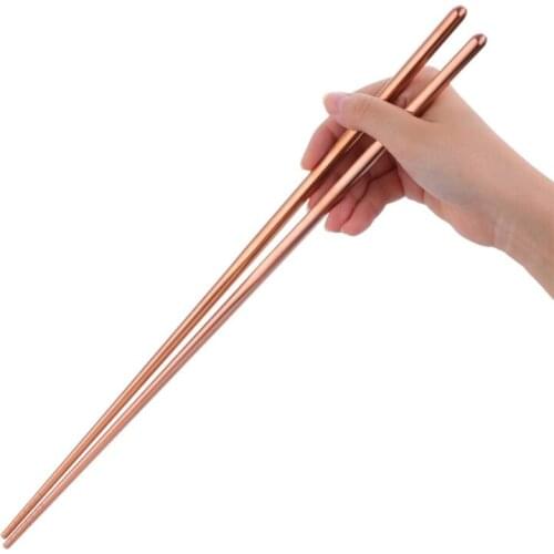 1 Pair Stainless Steel Chopsticks Chinese Korean Japanese Chopstick Sticks Reusable Kitchen Tableware Dishwasher Safe