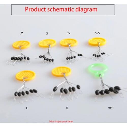 10pcs/lot SS/S/M/L Black Rubber Oval Stopper Fishing Bobber Float Connector Fishing Tackle accessories