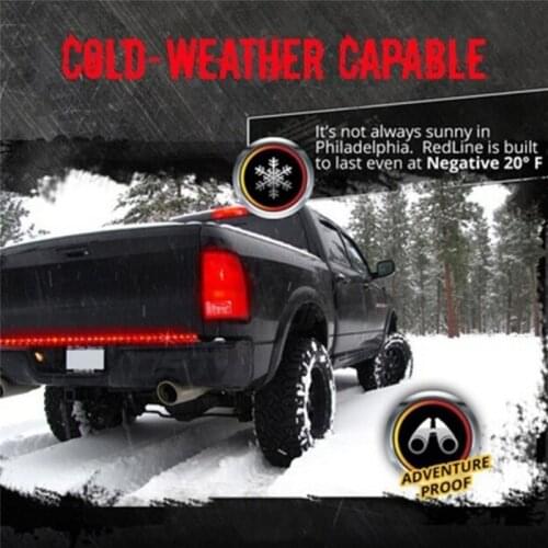 22W 49" Flexible LED Car Truck Tailgate Light Bar Red And White 12V 72LED Running/Brake/Reverse/Signal/Rear Strip Light Lamp