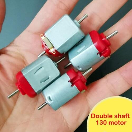 4PCS/lot Mini 130 Dual Shaft Electric Motor DC 3V 5V 6V 3V 12000RPM High Speed Engine Motor Small Fan RC Boat Toy Car Model
