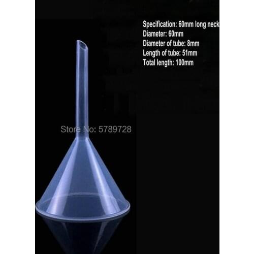 5pcs DIA 60mm Plastic Conical Funnel Liquid Oil Funnels Laboratory Supplies Tools School Experimental Supplies