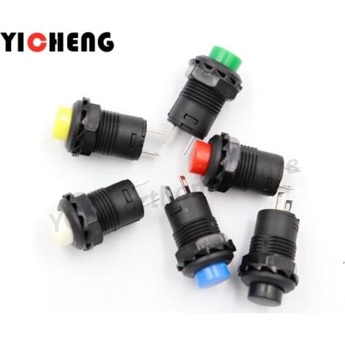 6pcs Self-Lock /Momentary Pushbutton Switches DS228 DS428 12mm OFF- ON Push Button Switch 3A /125VAC 1.5A/250VAC DS-228 DS-428