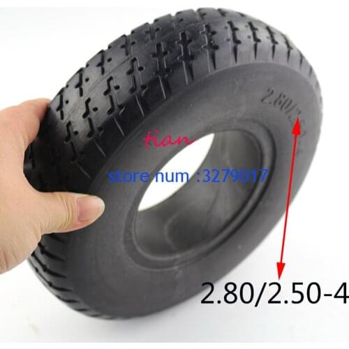 9 Inch Tire 2.80/2.50-4 Electric Scooter Trolley Trailer Solid Tyre Without Inner Tube Tyre and Wheelchair Solid Tire