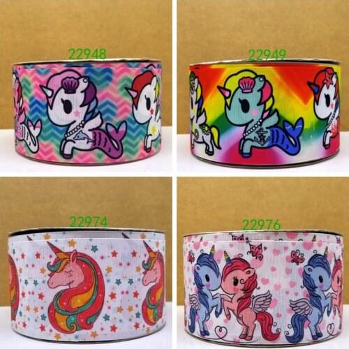 Free shipping 50 yard cartoon printed grosgrain ribbon 22949